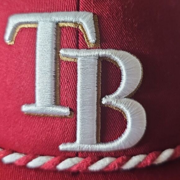 Chop at the Trop 2024 Game Day Giveaway Hat Red Trucker Cap “TB” Rope Detail - Picture 2 of 10